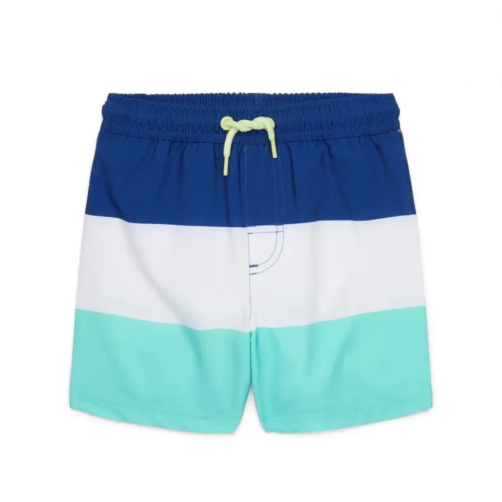 Baby Boys Quick Dry Swim Trunks Shorts & Bucket Hat Size 18M